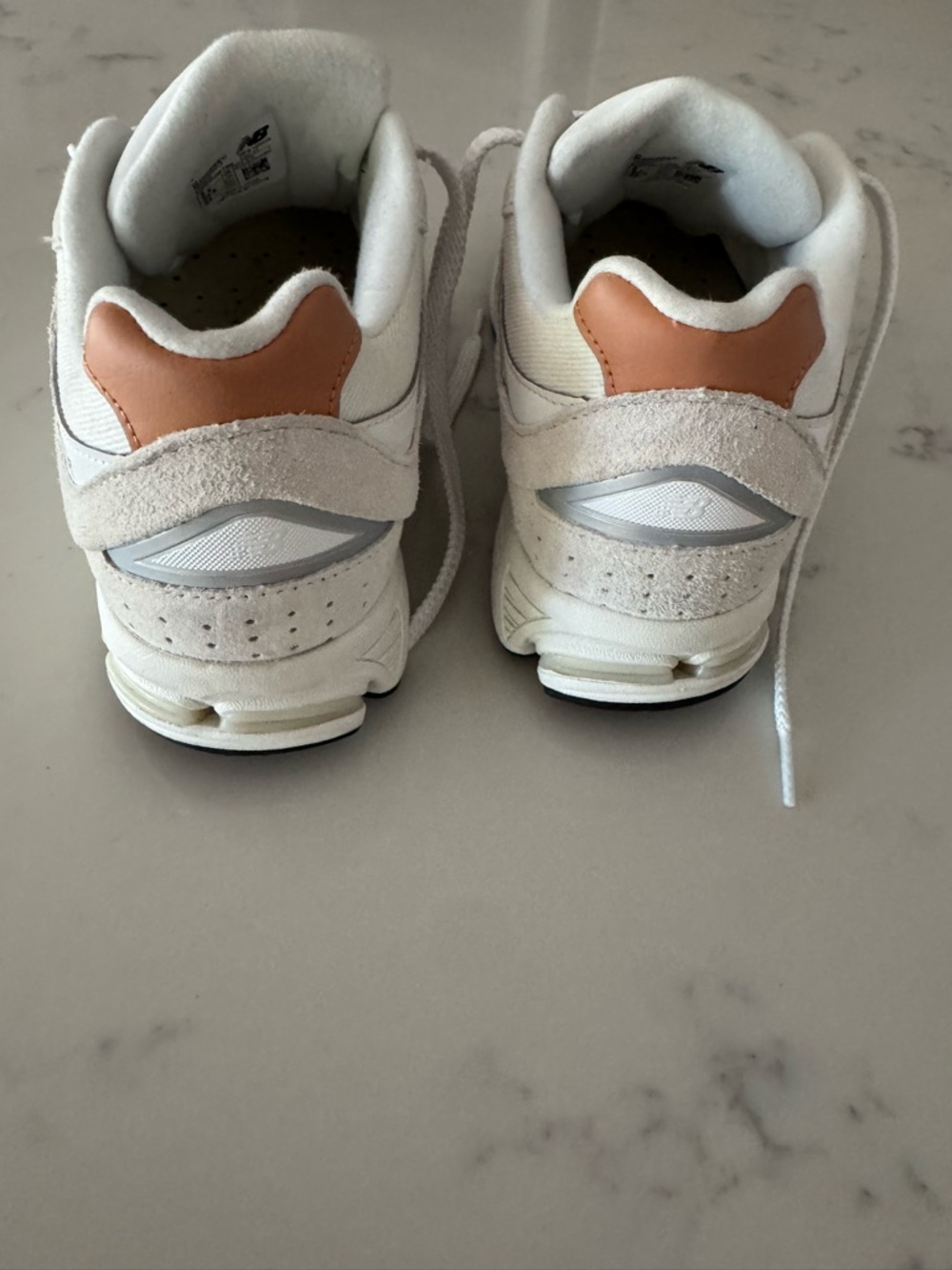 New Balance White Athletic Sneakers - Picture 3 of 4